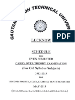 Www.uptu.Ac.in Examination PDF Schedule Old 4may13