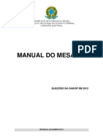 Eleições OABDF 2012 - Manual do Mesário