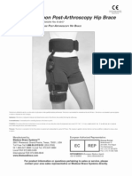 Bledsoe Philippon Post-Arthroscopy Hip Brace With Hinge Limit Application Instructions