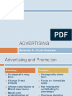 Advertising Sem a Exam Overview