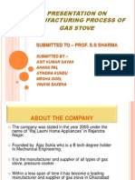 Presentation On Manufacturing Process of Gas Ovan