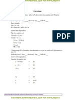 50 Percentage Problems With Solutions