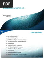 Introduction to SAP BI 4.0