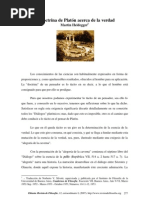 Doctrina Platon Verdad Heidegger