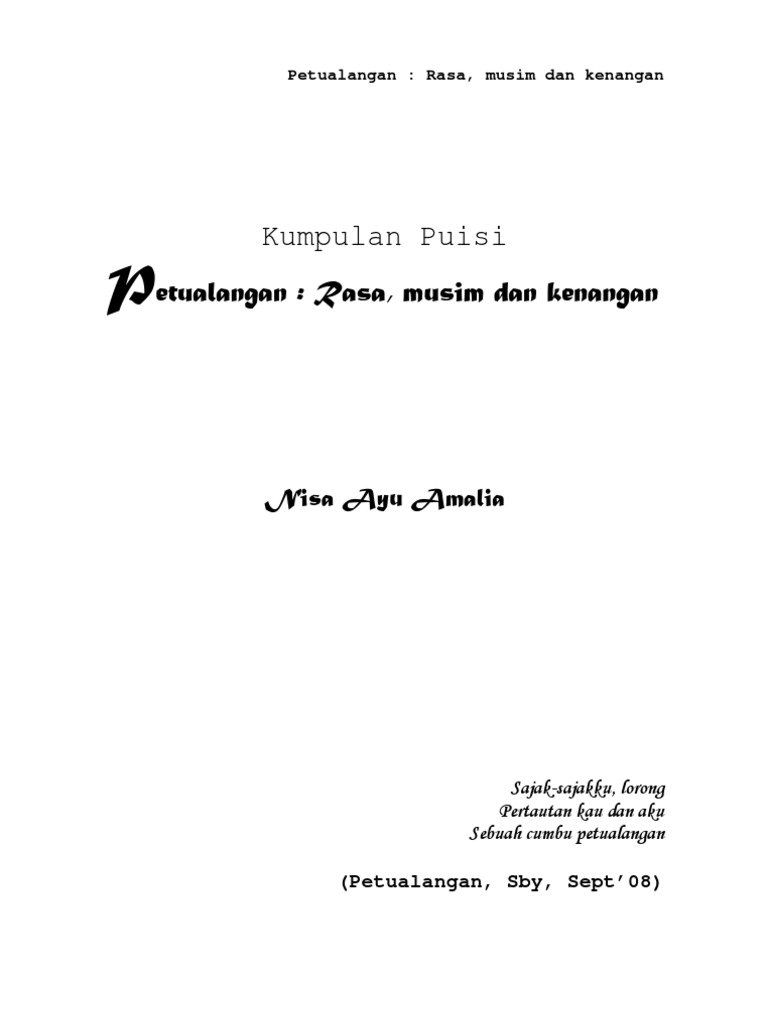 Petualangan Rasa Musim Kenangan Pdf