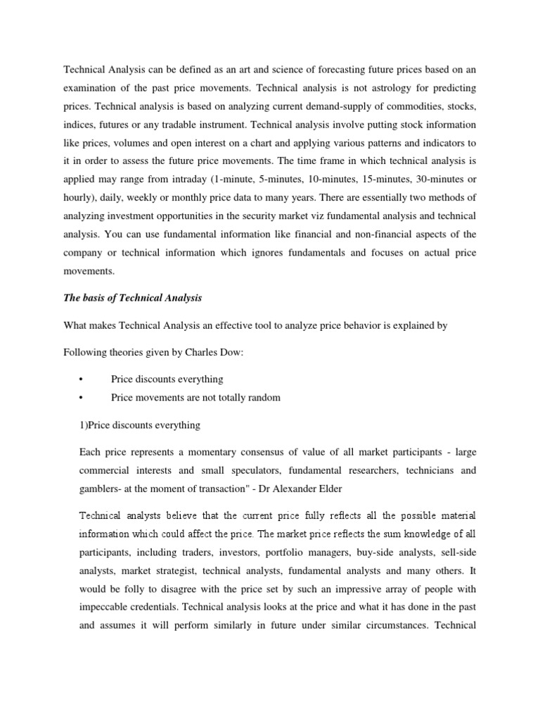 Technical Analysis | PDF | Technical Analysis | Moving Average