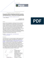 Geometric Criteria of Hydrogen Bonds in Proteins and Identification of Bifurcated Hydrogen Bonds