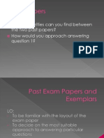 Past Exam Papers and Exemplars