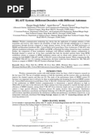 BLAST System: Different Decoders With Different Antennas: Pargat Singh Sidhu, Amit Grover, Neeti Grover