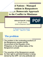 United Nations - Managed Referendum in Bangsamoro Areas