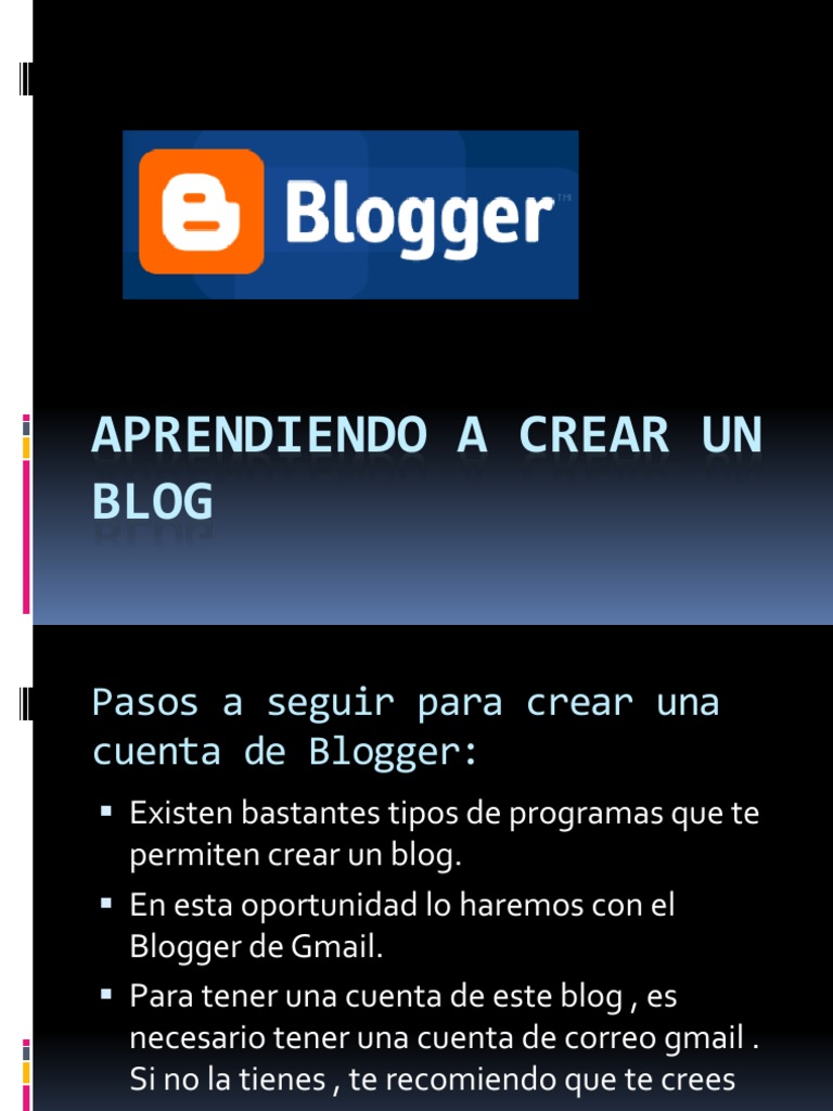 Aprendiendo A Crear Un Blog | PDF
