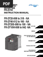 Mitsubishi E700 Variable Frequency Drive (VFD) Instruction Manual