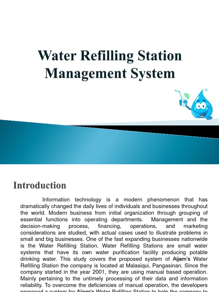 water refilling station research paper