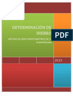 Determinacion de Hierro