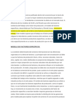 EL MODELO DE FACTORES ESPECíFICOS Y DISTRIBUCIóN DE LA RENTA