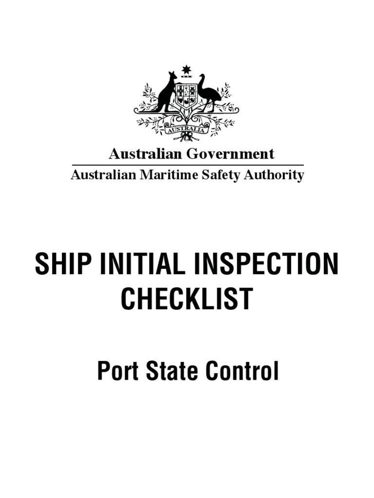 Amsa PSC Checklist PDF Cargo Firefighting