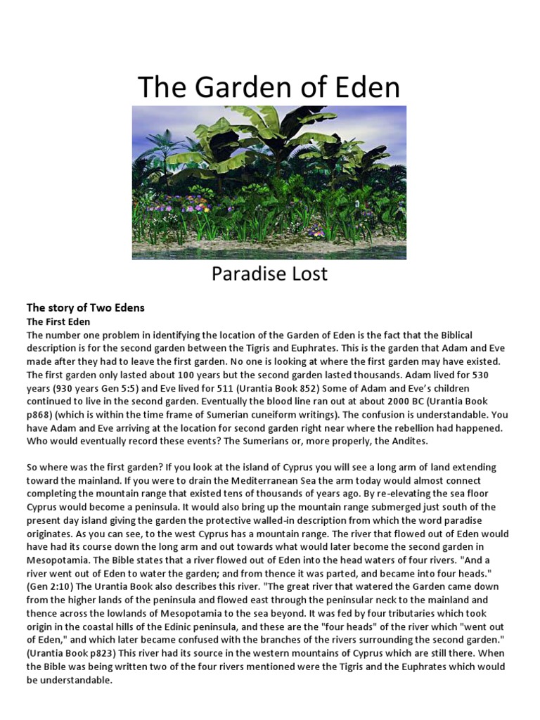 The Garden Of Eden Pdf Cain And Abel Christianity