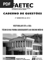 Faetec 20122 Prova Subsequente Vestibulares
