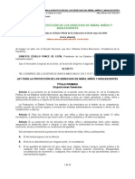 Ley para La Protección de Los Derechos de Niñas, Niños Y Adolescentes