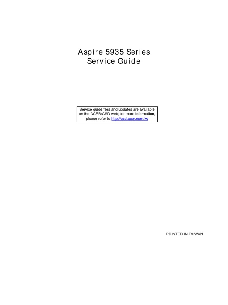 aspire 5935-5935g (sm50_mv) service manual guide sg_sm50-mv_032709 |  Keyboard Shortcut | Computer Keyboard