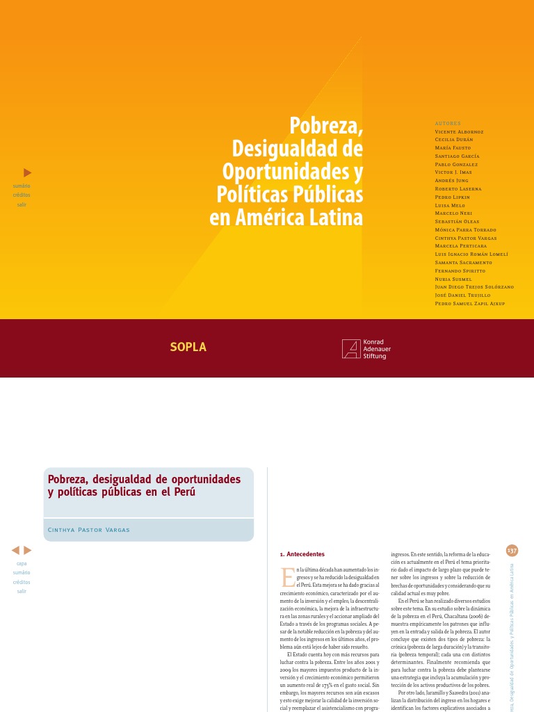 Pobreza y Desigualdad en El Peru PDF | PDF