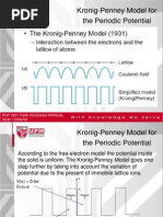 Kronig Penney Model