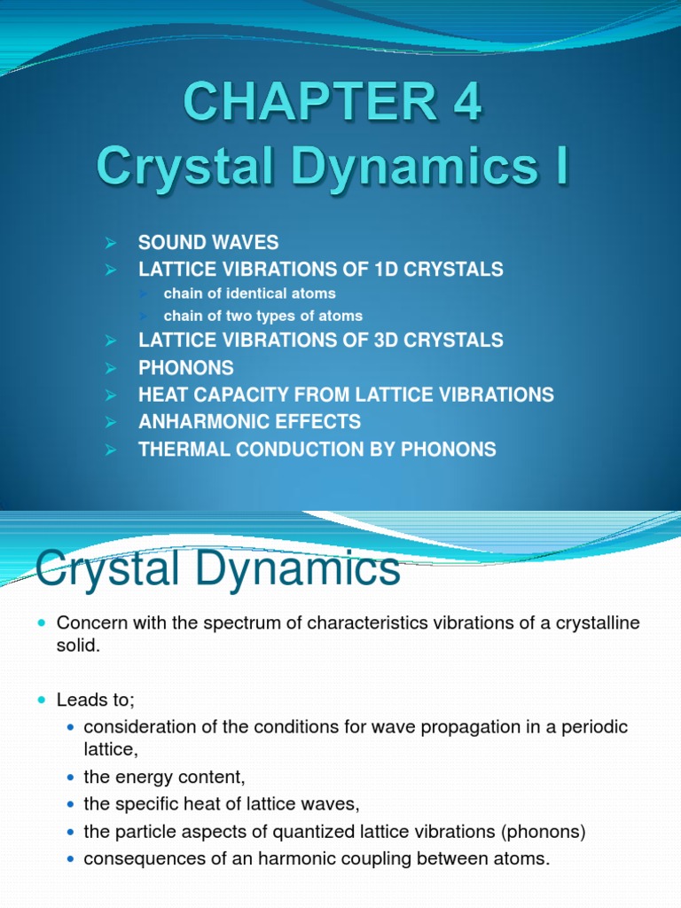Lecture+12+MAK +phonon | PDF | Phonon | Heat Capacity