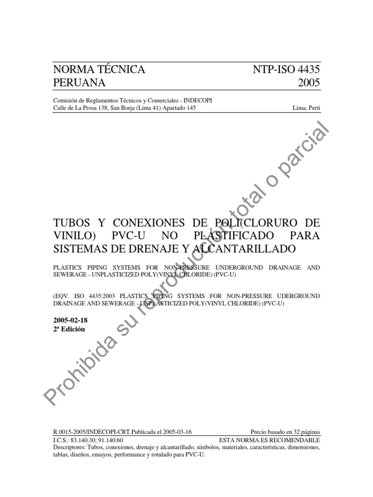 Norma ISO 4435 | PDF | Science | Ingeniería