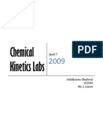 Chemical Kinetics Labs 