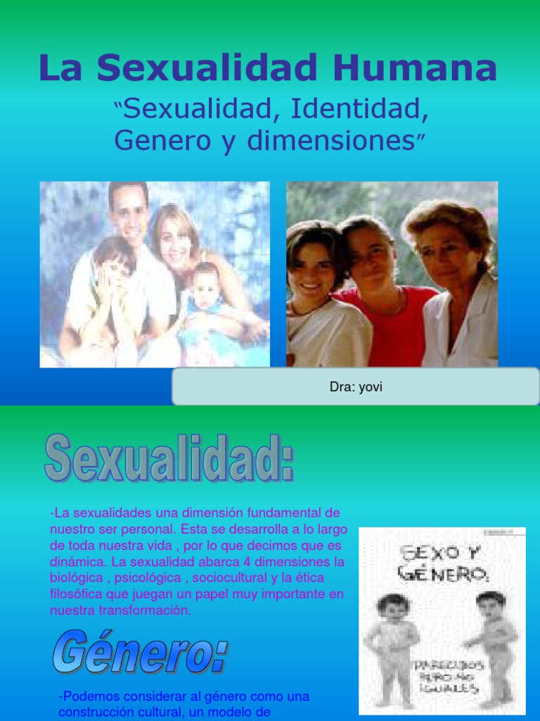 Dimensiones de la Sexualidad Humana | PDF | La sexualidad humana | Hombre