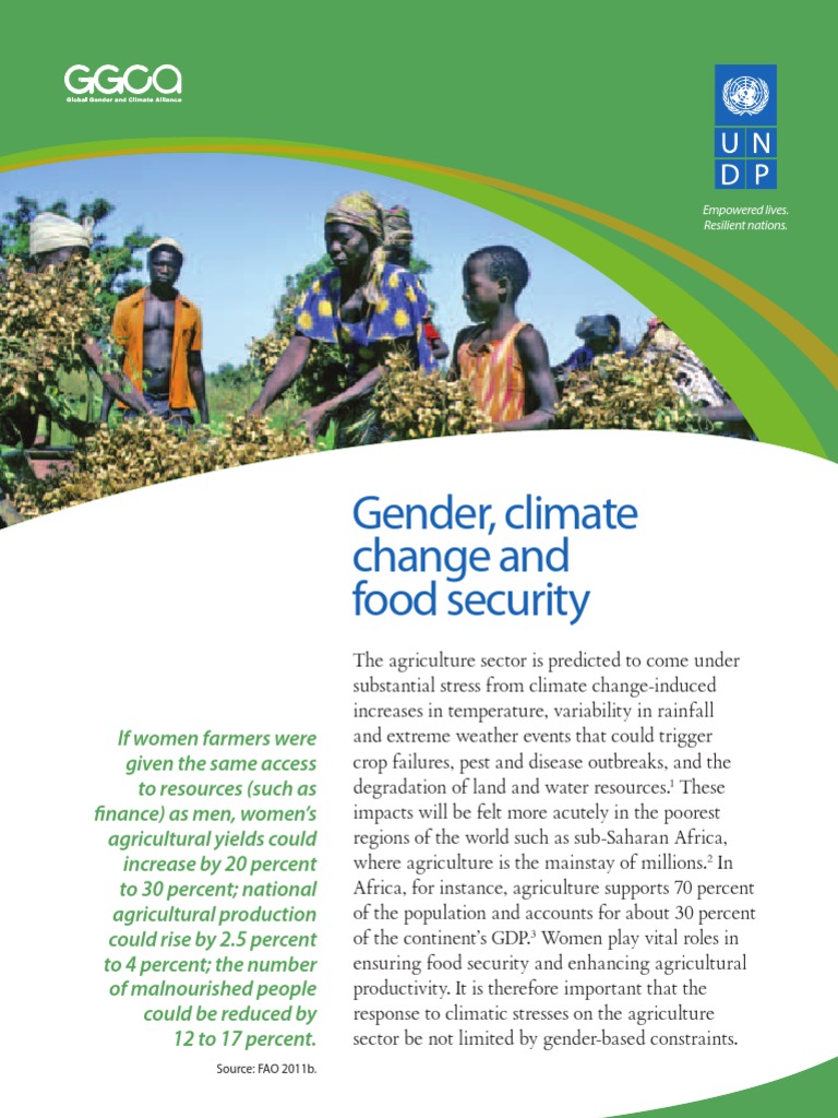 Gender, Climate Change, and Agriculture in Africa | PDF | Social ...