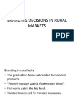 Nd-branding Decisions in Rural Markets