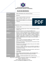 Conteúdo Prográmatico Agronomia (Cerejeiras-RO) - 5º Período (Fertilidade do Solo e Nutrição de Plantas e Adubação)