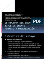 12.2 Estructura Del Ensayo - Tipos de Ensayo - Formato y Organizacion - Sesion II