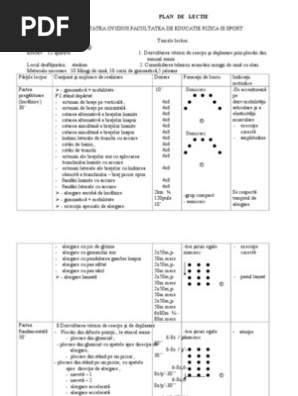 Plan De Lectie Atletism