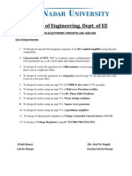 Analog Electrical Circuit Lab Record