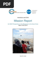 Syria Trip - Mission Report