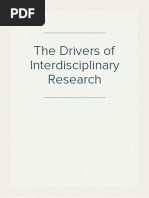 The Drivers of Interdisciplinary Research