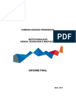 Informe Comision Asesora Presidencial Institucionalidad CTI