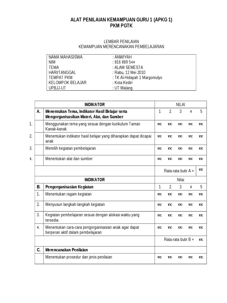 Contoh Laporan Pkm Ut 2020