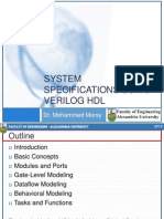 2-System Specifications Using Verilog HDL
