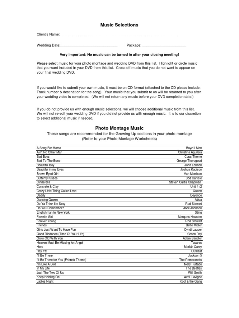 Music Selections | PDF | Art