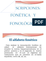 Transcripciones Fonética