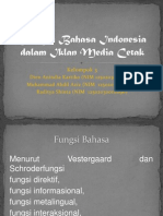 Fungsi Bahasa Indonesia Dalam Iklan Media Cetak (Present)