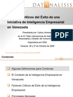Factores críticos del éxito de una iniciativa de inteligencia empresarial en Venezuela