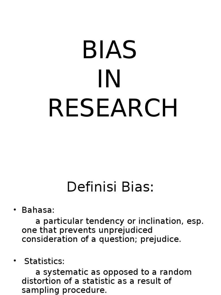 Understanding Bias in Research Studies | PDF | Bias | Observational Error