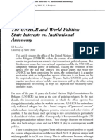 Loescher (2001) The UNHCR and World Politics - State Interests vs. Institutional Autonomy - IMR IMR