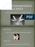 Conceitos Interpretativos de CANTO