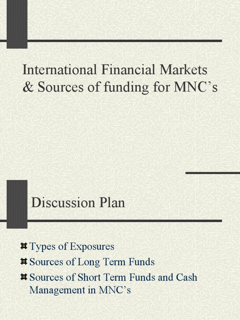 Sources of Funding For MNC's | PDF | Euro | Financial Markets