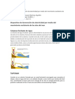 Dispositivo de Generación de electricidad por medio del movimiento oscilatorio de las olas del mar